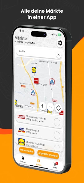 Store map — nearby branches define the personal offer feed